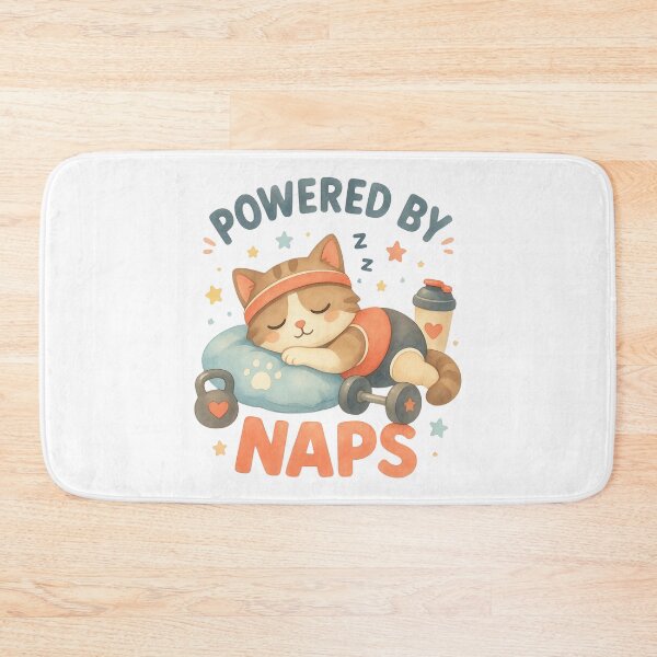Item preview, Powered by Naps Cat – Cute Kawaii Gym Workout Motivation Design designed and sold by p-frosty-design.