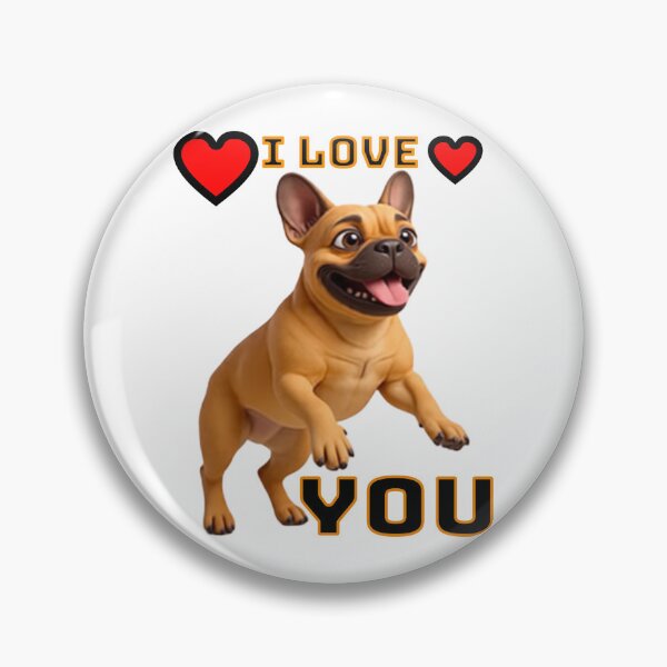 Item preview, French Bulldog I LOVE YOU  designed and sold by SmARTNiki.