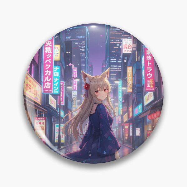 Item preview, Cyberpunk Kitsune Anime Girl designed and sold by Myanimegirlshop.