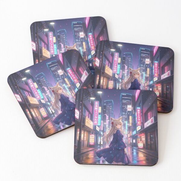 Item preview, Cyberpunk Kitsune Anime Girl designed and sold by Myanimegirlshop.