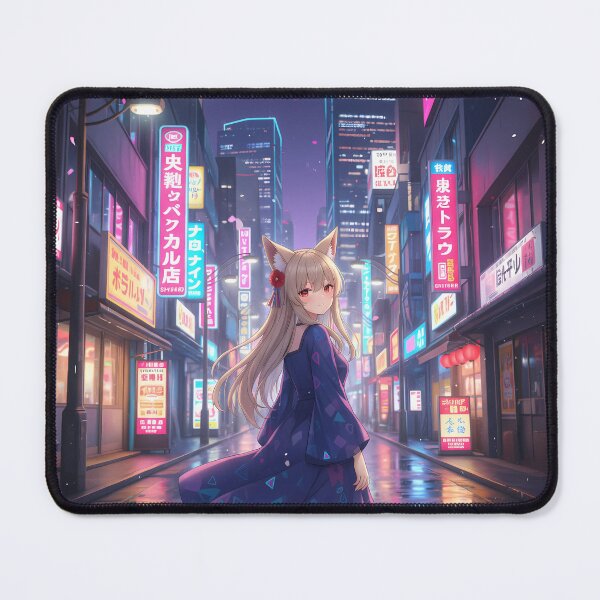Item preview, Cyberpunk Kitsune Anime Girl designed and sold by Myanimegirlshop.