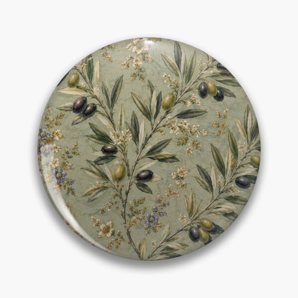 Item preview, Elegant Mediterranean Olive Branch Botanical Pattern designed and sold by PatternFranzy.