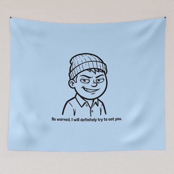 Item preview, Be Warned I Will Definitely Try To Eat You Beanie Graphic designed and sold by ThreadRiotTees.