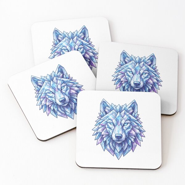 Item preview, Crystal wolf portrait design designed and sold by kidoramagic.