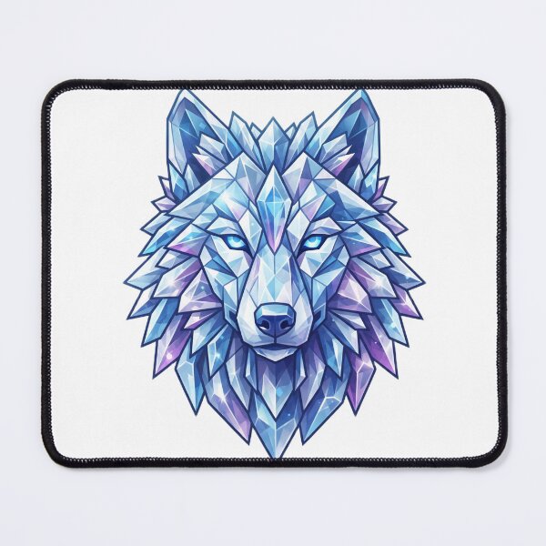 Item preview, Crystal wolf portrait design designed and sold by kidoramagic.
