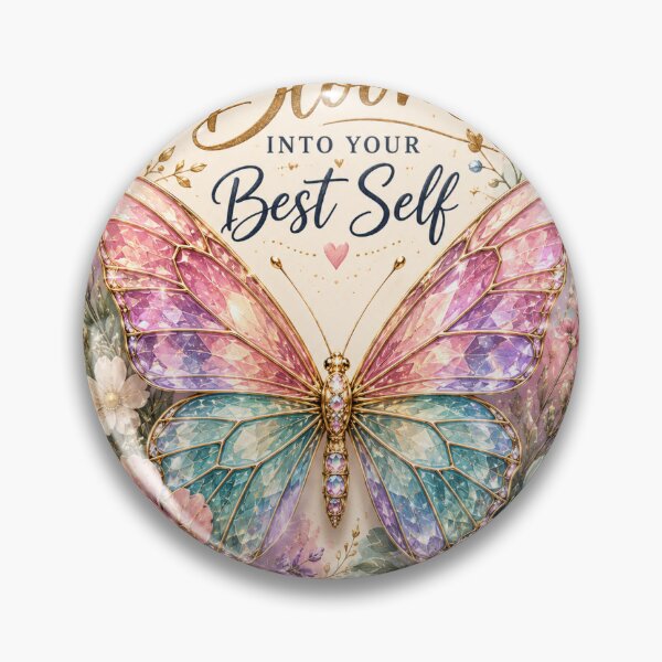 Item preview, Bloom Into Your Best Self – Elegant Butterfly Floral Design designed and sold by SummitTrails.