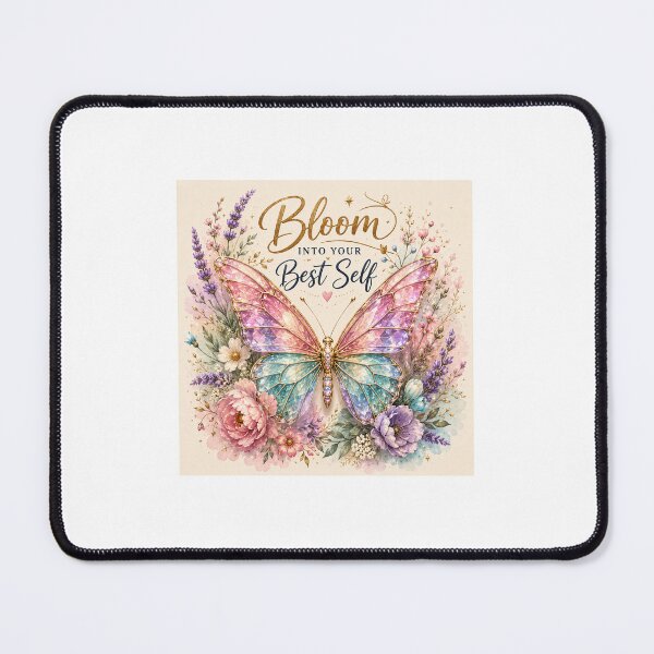 Item preview, Bloom Into Your Best Self – Elegant Butterfly Floral Design designed and sold by SummitTrails.