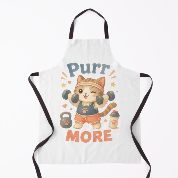Item preview, Purr More – Cute Kawaii Gym Cat Workout Motivation Design designed and sold by p-frosty-design.