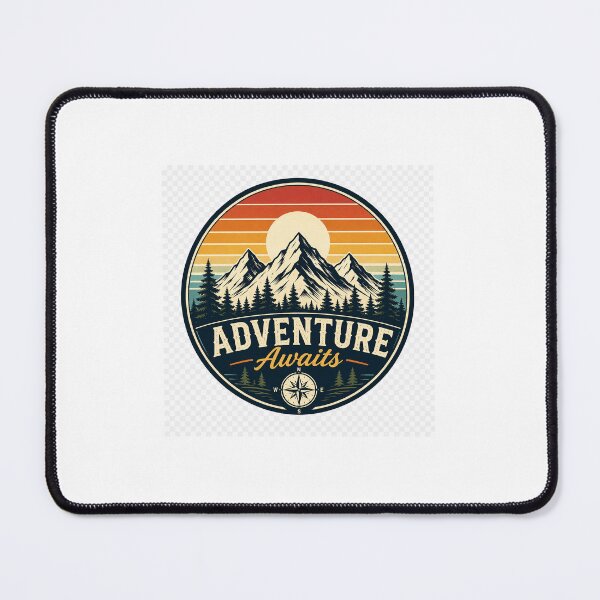 Item preview, Vintage Camping Mountain Adventure Retro Sunset Nature Design designed and sold by SummitTrails.