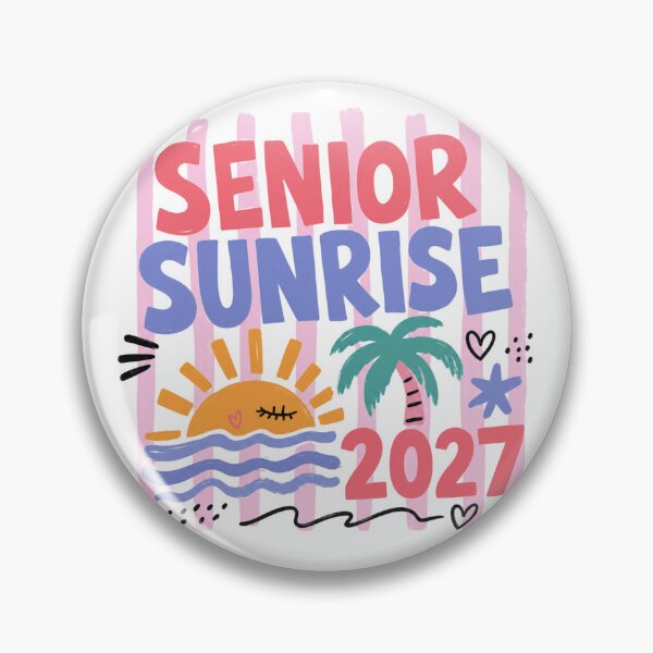 Item preview,  Senior Sunrise 2027 Vertical Stripe Beach Doodle Tee designed and sold by SkuddleCo.