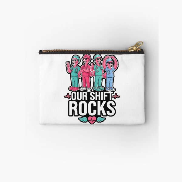 Item preview, Funny Nurse Squad Medical - Our Shift Rocks Flamingo Nurse designed and sold by CutOutIdols.