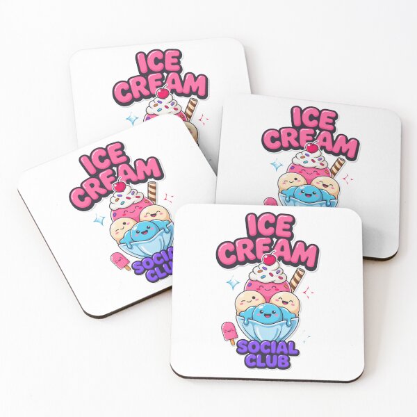 Item preview, Ice Cream Social Club Kawaii T-Shirt – Cute Summer Dessert Gift for Ice Cream Lovers & Kawaii Fans designed and sold by GemBob Creations.