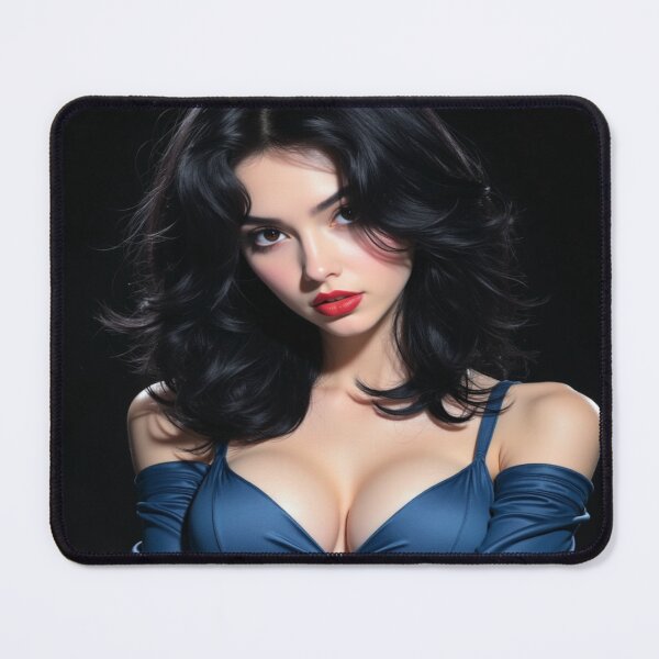 Item preview, Emily Noir Blue Accent | Pretty Girl Portrait designed and sold by KasaHunterHarem.