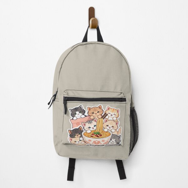 Item preview, Kawaii cats Ramen Noodle Bowl stickers  designed and sold by hoodiehood.