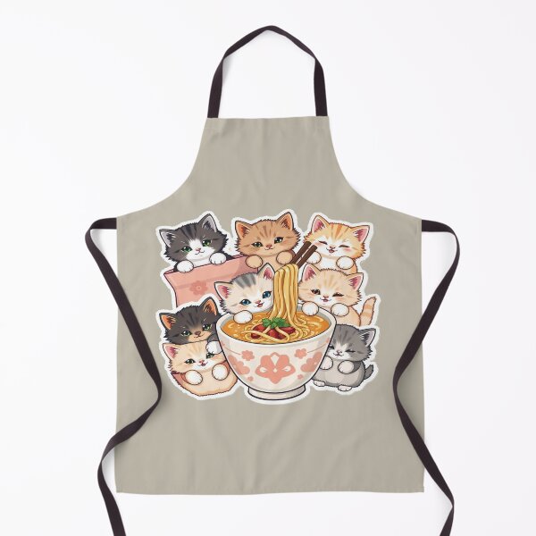 Item preview, Kawaii cats Ramen Noodle Bowl stickers designed and sold by hoodiehood.