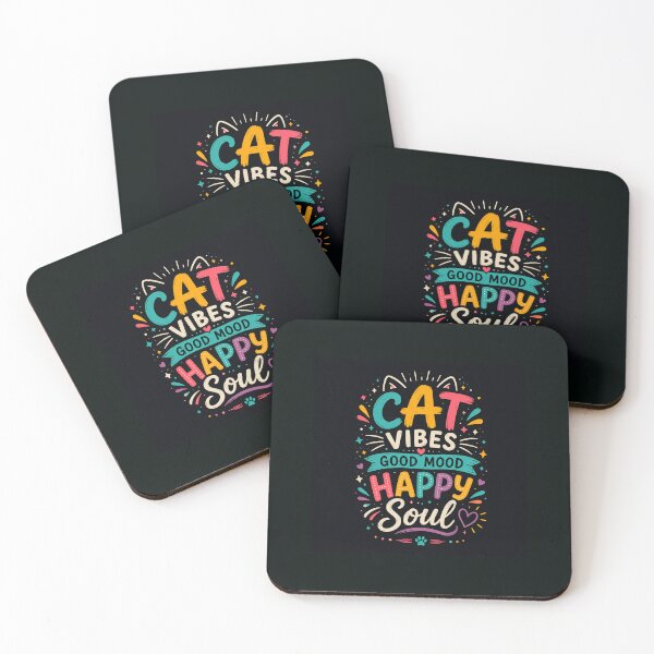 Item preview, Cat Vibes Happy Soul Colorful Retro Typography Design designed and sold by SummitTrails.