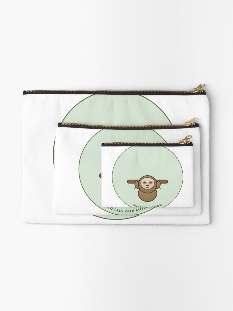 Thumbnail 2 of 4, Zipper Pouch, Happy Sloth designed and sold by SLAYTHESPACE.