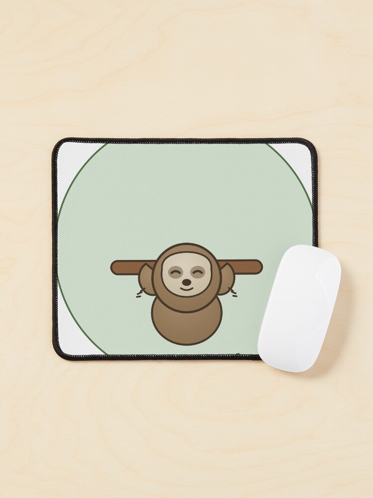 Thumbnail 1 of 5, Mouse Pad, Happy Sloth designed and sold by SLAYTHESPACE.