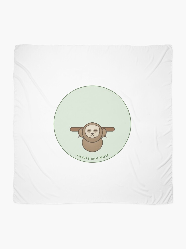 Thumbnail 2 of 3, Scarf, Happy Sloth designed and sold by SLAYTHESPACE.