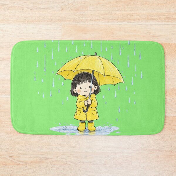 Item preview, Rainy Day With Yellow Umbrella designed and sold by neowana.