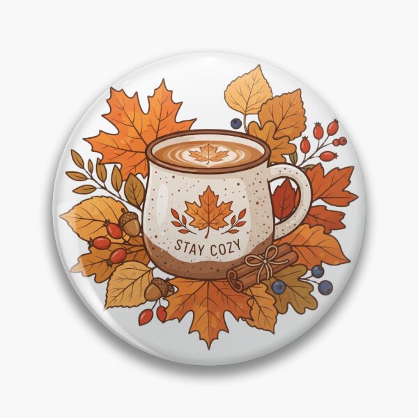 Item preview, Coffee and autumn leaves design designed and sold by kidoramagic.