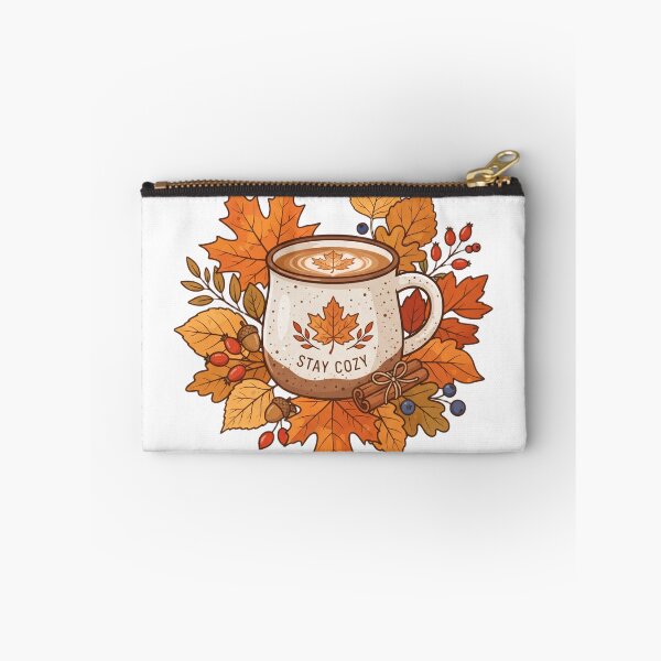 Item preview, Coffee and autumn leaves design designed and sold by kidoramagic.