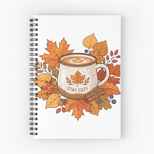 Item preview, Coffee and autumn leaves design designed and sold by kidoramagic.