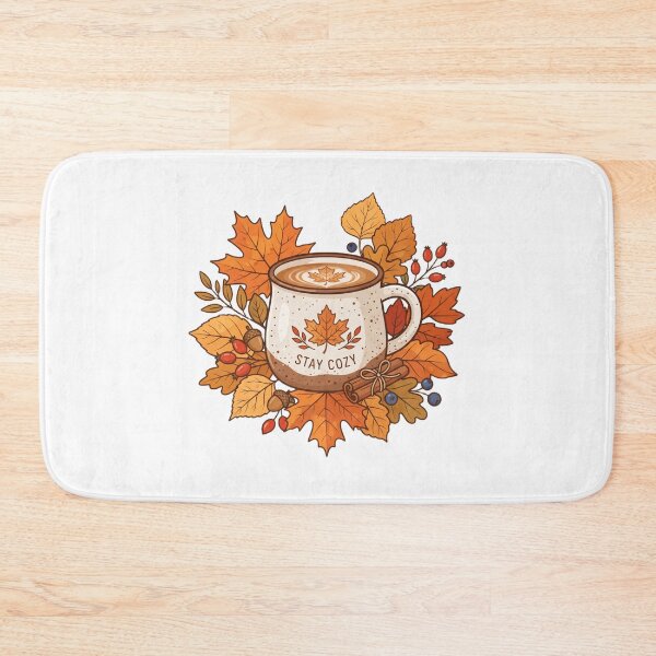 Item preview, Coffee and autumn leaves design designed and sold by kidoramagic.