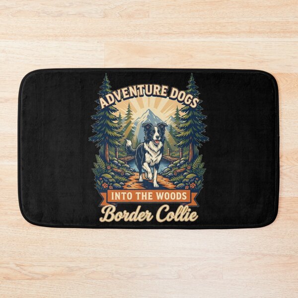 Item preview, Adventure Dogs – Into the Woods | Border Collie Hiking Vintage Outdoor designed and sold by No Excuses Supply.