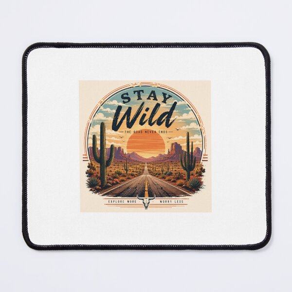 Item preview, Stay Wild – Vintage Desert Road Adventure Retro Western Design designed and sold by SummitTrails.