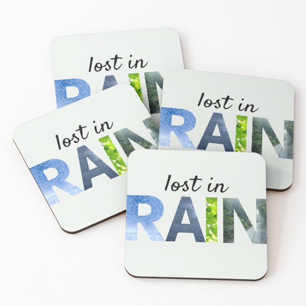 Item preview, Lost in Rain, Nature Typography Aesthetic for Rain Lovers designed and sold by NeededTees.