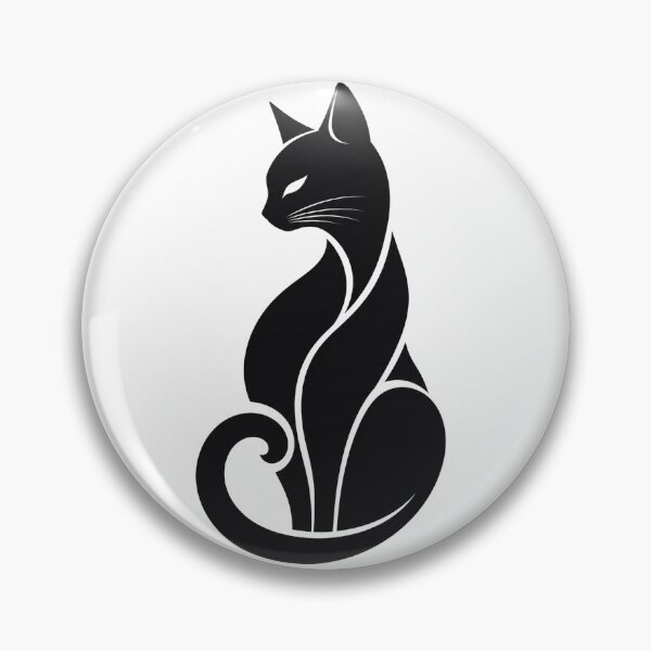 Item preview, Minimal Black Cat Abstract Sticker Design designed and sold by ModernMoodCo.