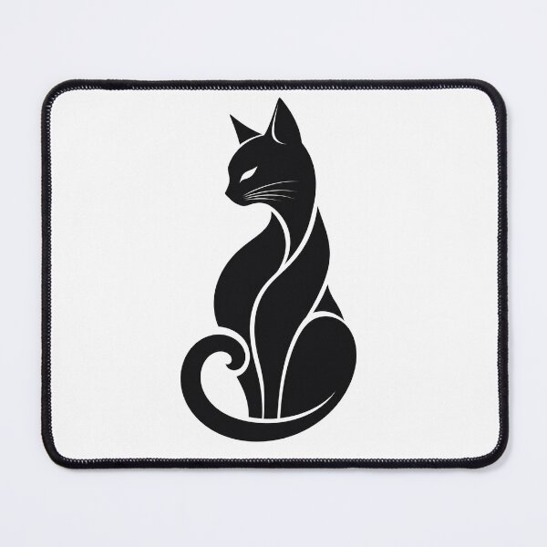 Item preview, Minimal Black Cat Abstract Sticker Design designed and sold by ModernMoodCo.