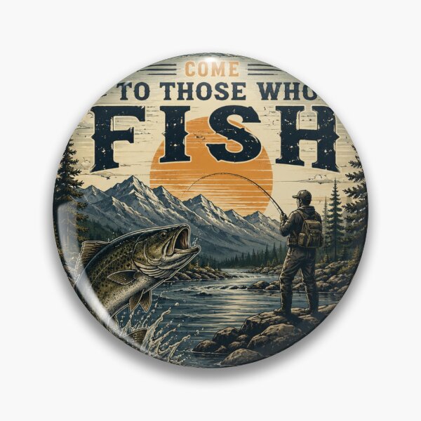 Item preview, Good Things Come To Those Who Fish – Vintage Fishing Adventure Design designed and sold by SummitTrails.