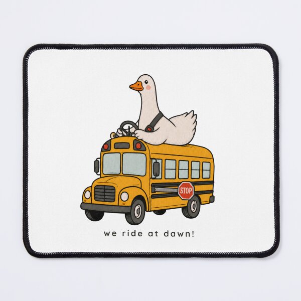 Item preview, We Ride at Dawn Silly Goose School Bus Driver Funny Shirt designed and sold by SkuddleCo.