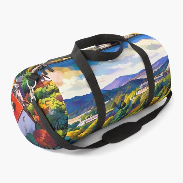 Item preview, Colorful Hillside Townscape designed and sold by cuprum.