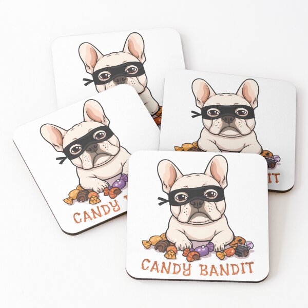 Item preview, Cute French Bulldog Candy Bandit Halloween Clipart designed and sold by VibranPalette.