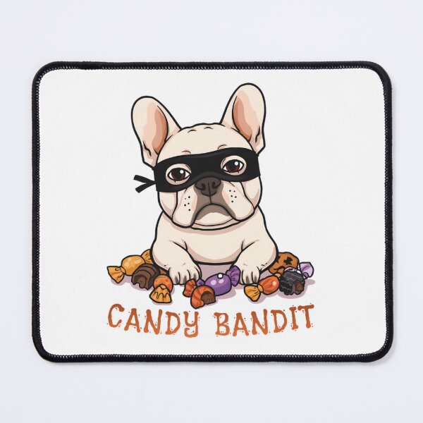 Item preview, Cute French Bulldog Candy Bandit Halloween Clipart designed and sold by VibranPalette.