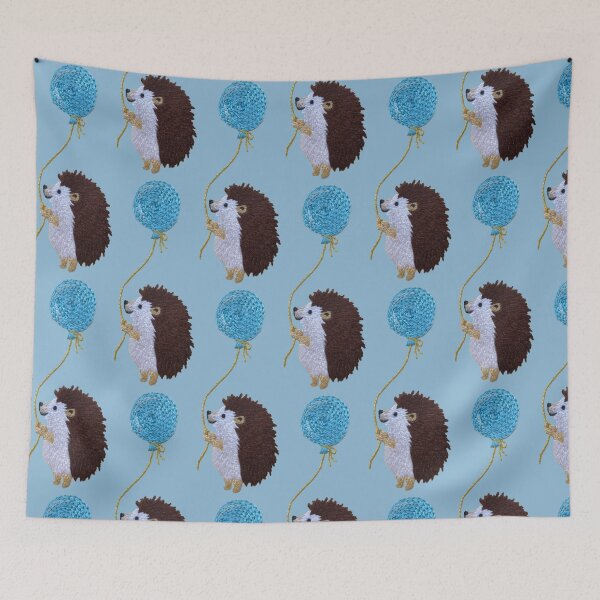 Item preview, Hedgehog is holding a balloon  designed and sold by Alsa.handembroidery.