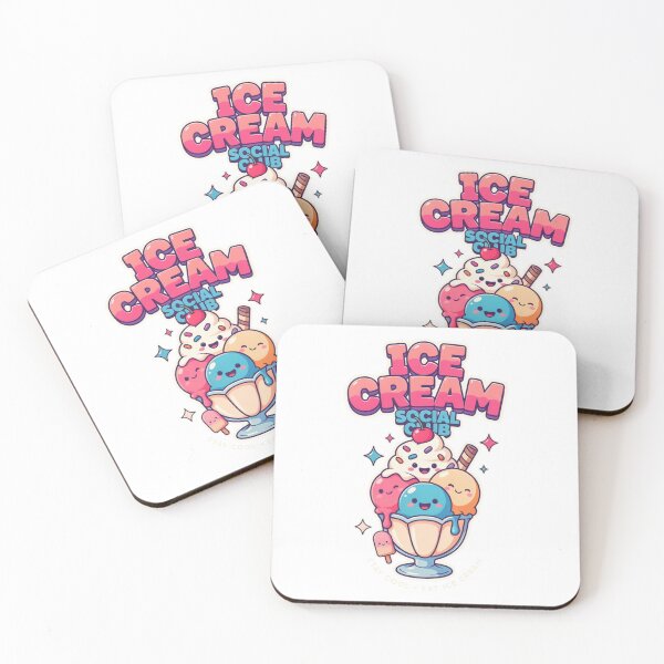 Item preview, Ice Cream Social Club Kawaii T-Shirt – Cute Retro Sundae Gift for Ice Cream Lovers & Summer Foodies designed and sold by GemBob Creations.