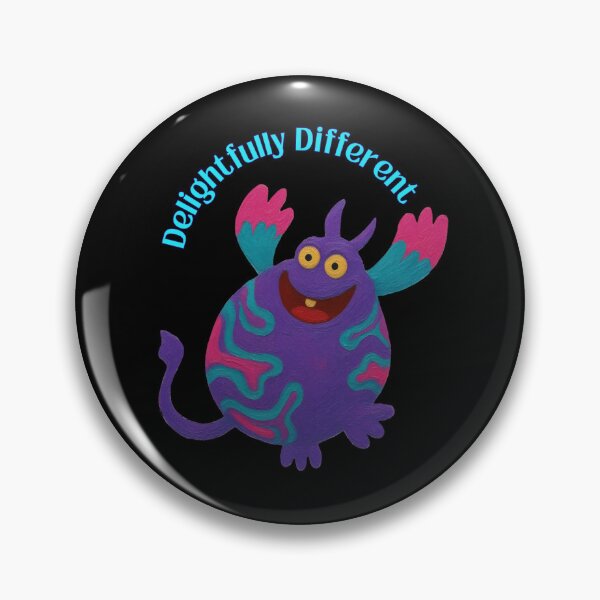 Item preview, Delightfully Different - Cute Whimsical Monster with Positive Quote designed and sold by PatykArt.