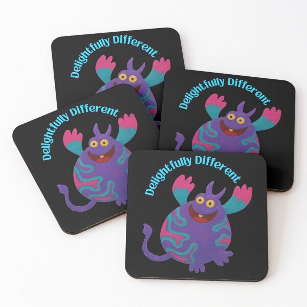 Item preview, Delightfully Different - Cute Whimsical Monster with Positive Quote designed and sold by PatykArt.