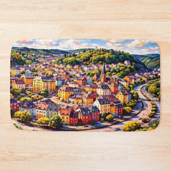Item preview, Colorful European Townscape designed and sold by cuprum.
