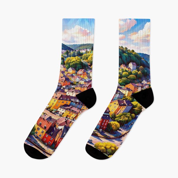 Item preview, Colorful European Townscape designed and sold by cuprum.
