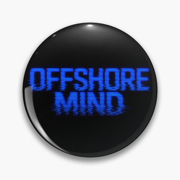 Item preview, Offshore Mind Glitch Art VHS Retro CRT Surf Tee Sticker Electric Blue Surfer Gift designed and sold by sharifex.