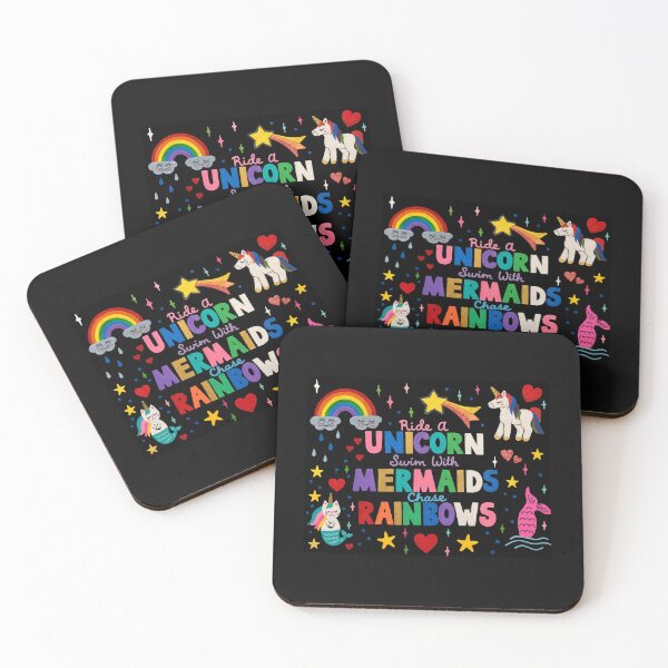 Item preview, Ride a Unicorn, Swim with Mermaids, Chase Rainbows designed and sold by Sara's Cozy Canvas Co..