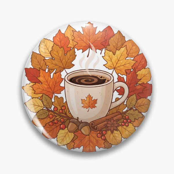 Item preview, Coffee and autumn leaves 2 designed and sold by kidoramagic.