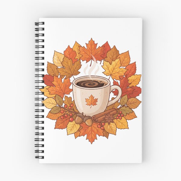 Item preview, Coffee and autumn leaves 2 designed and sold by kidoramagic.