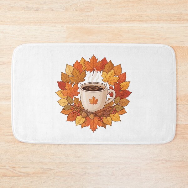 Item preview, Coffee and autumn leaves 2 designed and sold by kidoramagic.