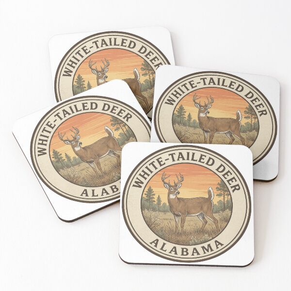 Item preview, White-Tailed Deer Alabama Vintage Wildlife Badge designed and sold by CKaracaCrafted.